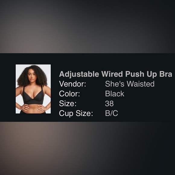 Adjustable wires push up bra - Picture 1 of 1